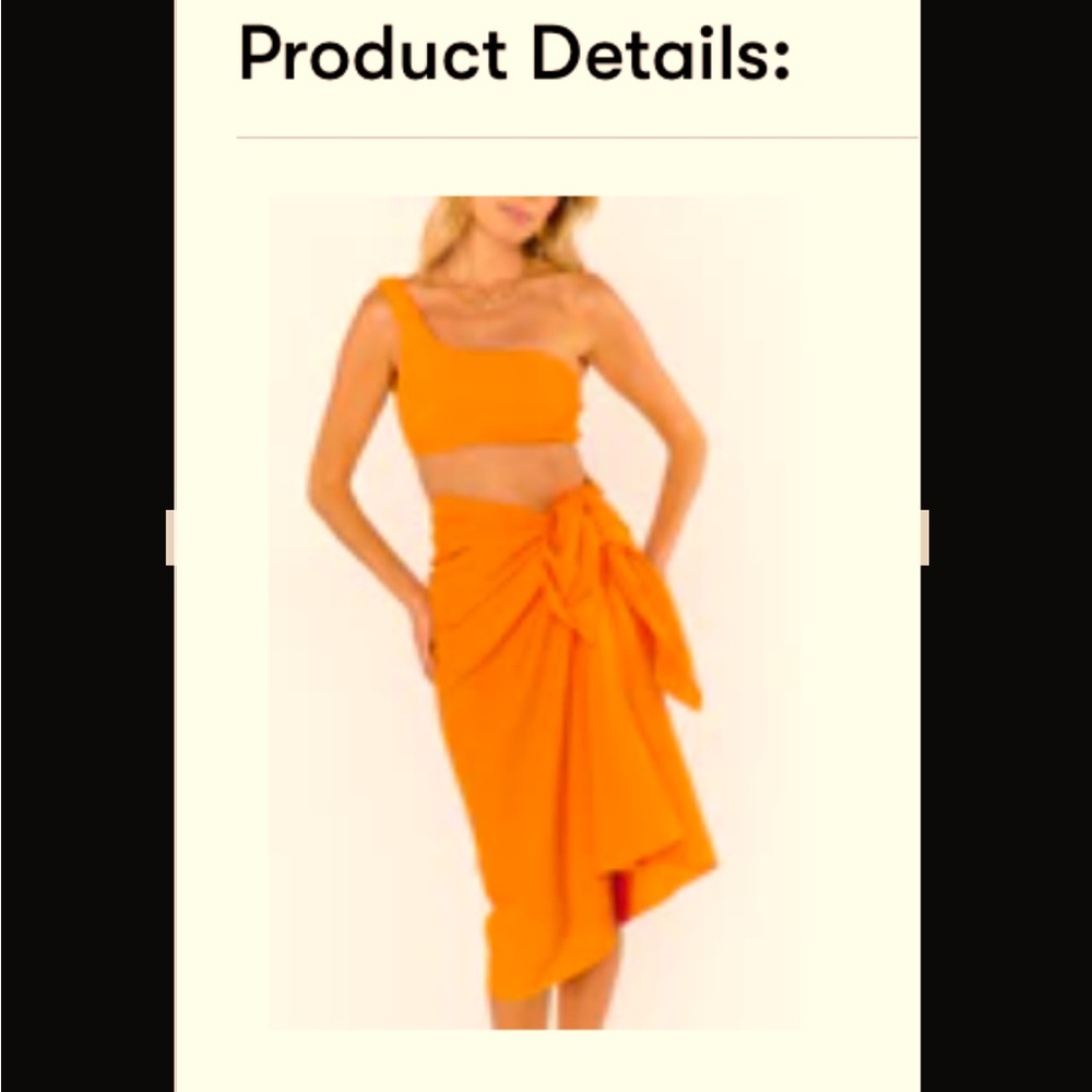 show Me Your MuMu Kiran sarong orange linen one size NWT